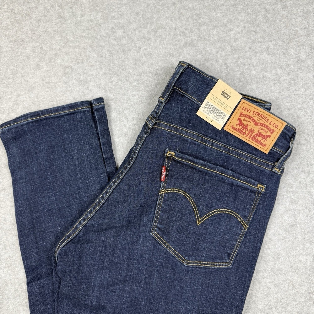 Levi's 711 Skinny Mid Rise Slim Jeans Dark Blue Wash Womens 6 Short 28X30 NWT - Picture 5 of 6